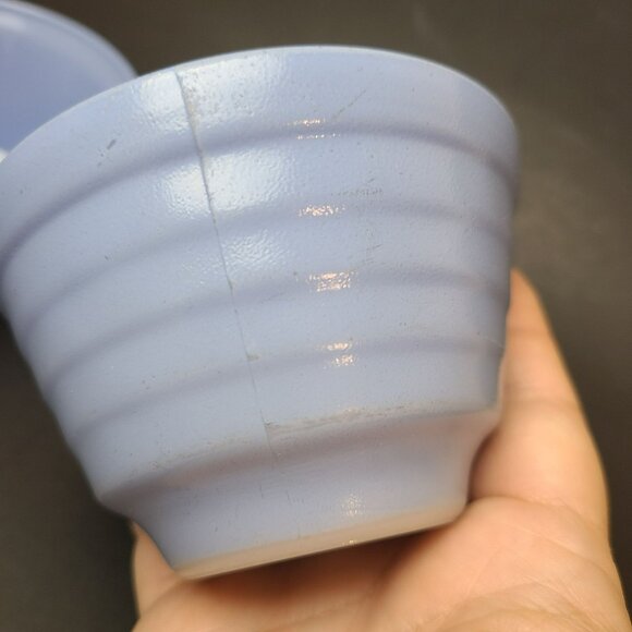 Lot (3) Vintage Hazel Atlas Platonite Moderntone Sugar Bowl & Two Cups Mugs - Picture 9 of 15